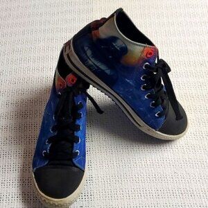 Skechers Star Wars Unisex Sz 4 Graphic Darth Vader HighTop Canvas School Sneaker